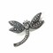 Dragonfly Rhinestone Brooch Two Pieces For Clothing DIY Crafts 2 Inch